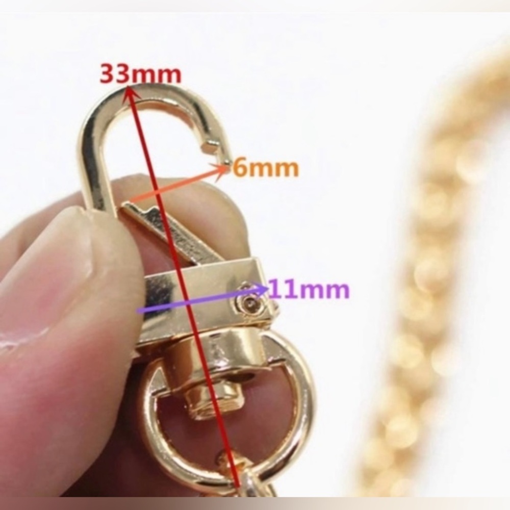 Gold-Toned Metal Crossbody Replacement Chain • NWOT - Picture 4 of 4